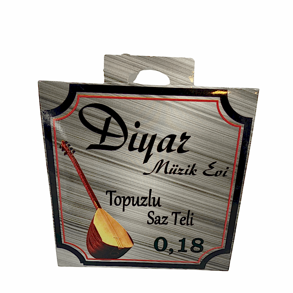 Diyar Müzik Evi 0.18 mm Kısa Sap Topuzlu Saz Teli