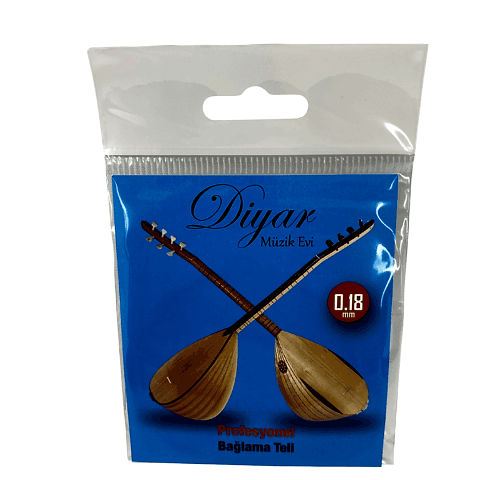 Diyar Müzik Evi 0.18 mm Paslanmaz Çelik  Kısa Sap Bağlama Teli