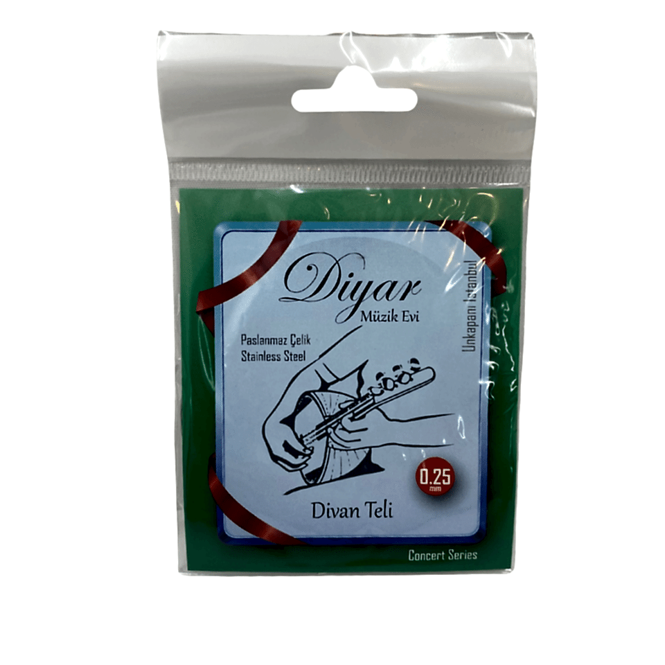 Diyar Müzik Evi 0.25 mm Paslanmaz Çelik Divan Saz Teli
